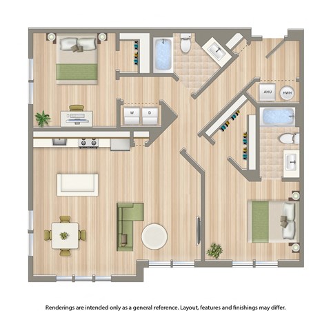 archer park 2 bedroom floor plan